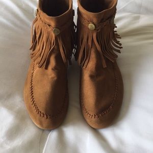 Urban Outfitters fringe moccasins
